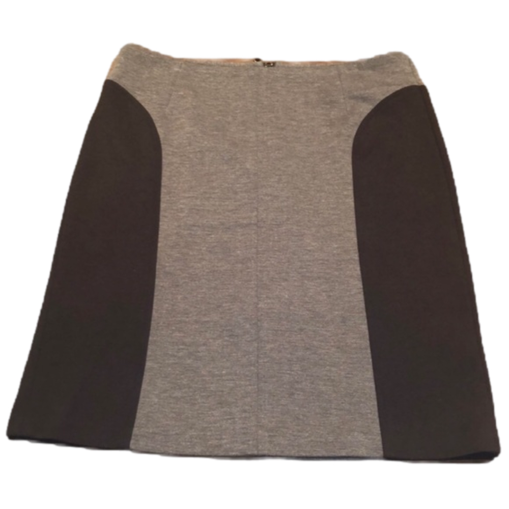 LAUNDRY By SHELLI SEGAL Los Angeles Classy & Flattering Black & Gray Skirt Sz 6